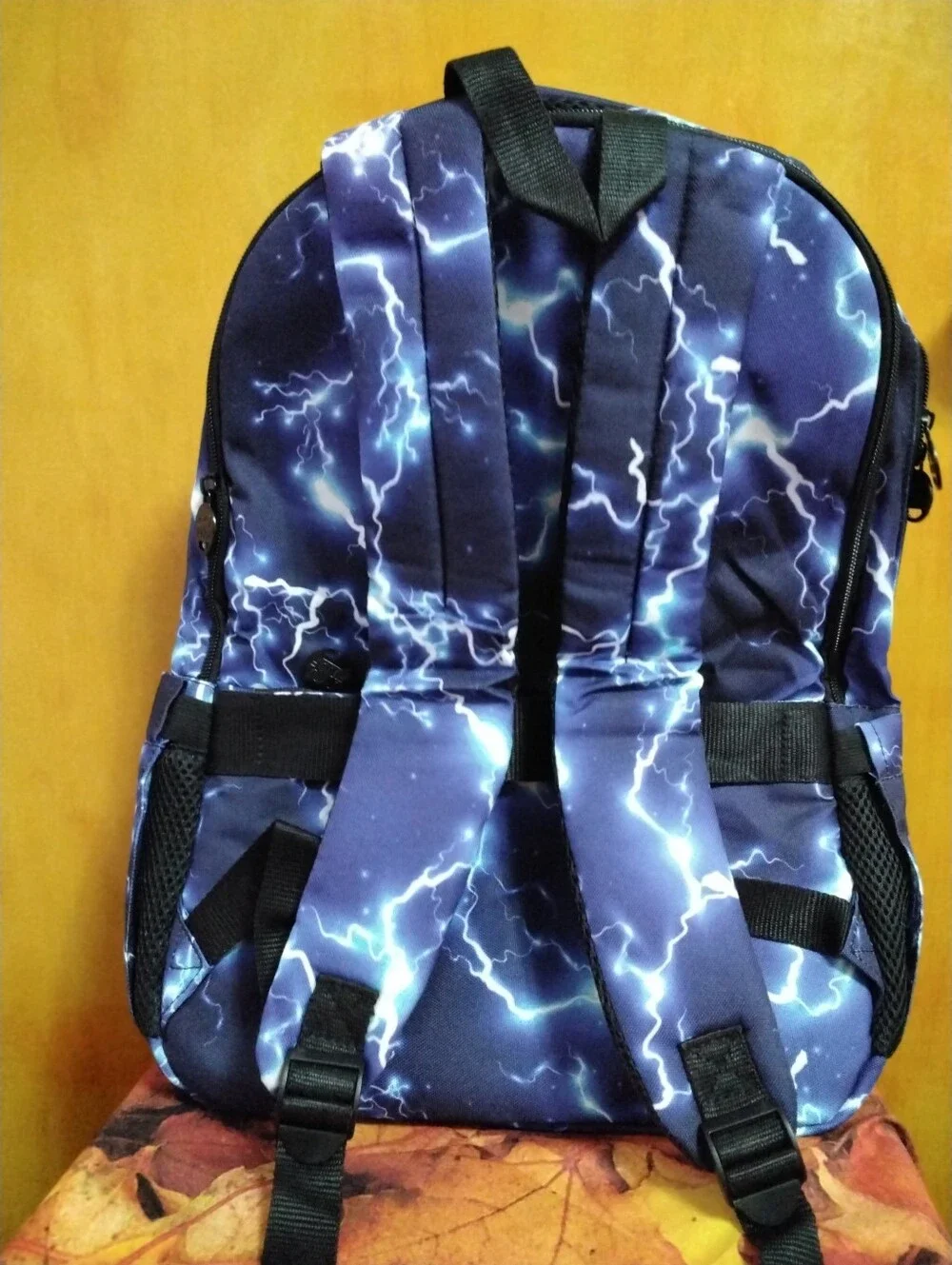 Electric Blue Lightning Backpack, Lunch Bag and Pencil Case Set NWT
